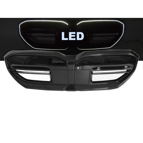 BMW G60/G61 2023-> - Predná maska ​​čierna lesklá s LED