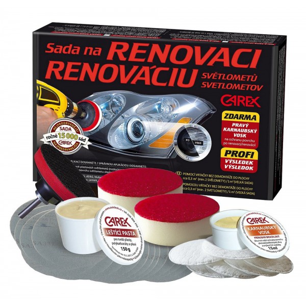 Sada na RENOVÁCIU plastových svetlometov (VEĽKÁ)