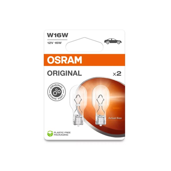 OSRAM STANDARD autožiarovky W16W, 2 ks v balení