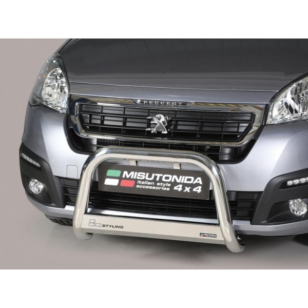 Peugeot Partner / Citroen Berlingo nerezový predný ochranný rám 63mm