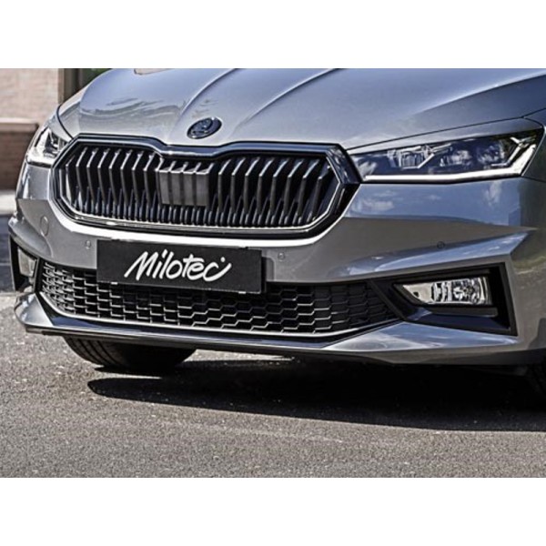 Škoda Fabia IV. Limousine 21 - lišta predného nárazníka ABS-čierna metalíza