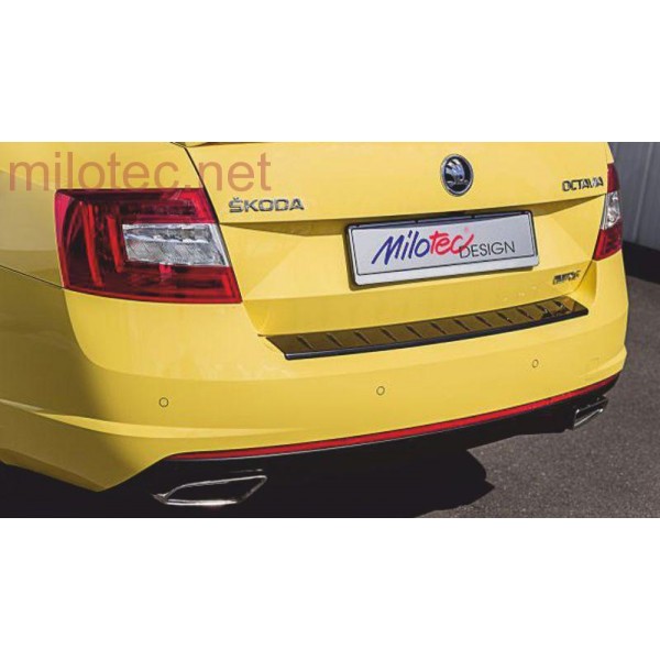 Škoda Octavia III. Lim.RS vrátane facelift - prah piatych dverí s výstupkami, čierny lesk