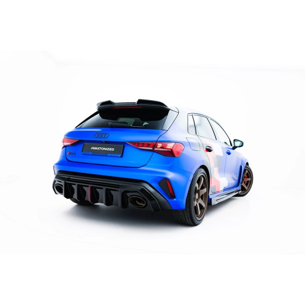 Audi RS3 Sportback 8Y Facelift, difúzor zadného nárazníka s OEM odrazkou, Maxton design
