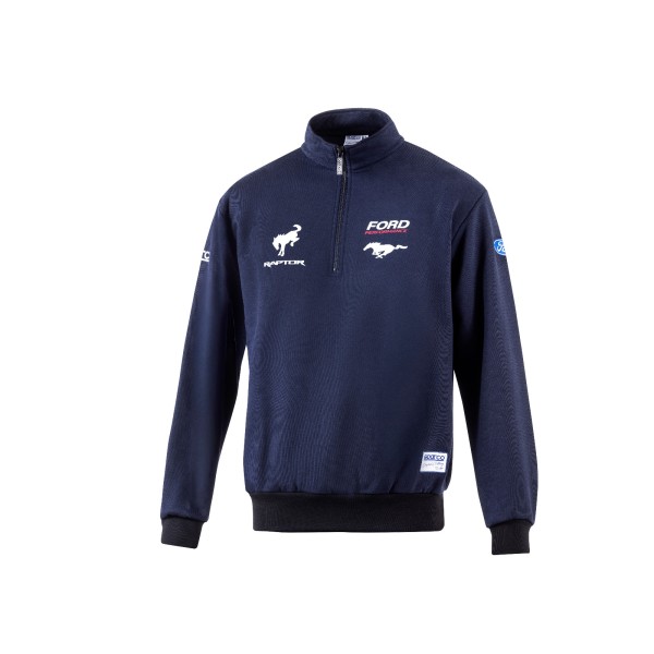 Sparco mikina se zipem Ford Performance, farba modrá