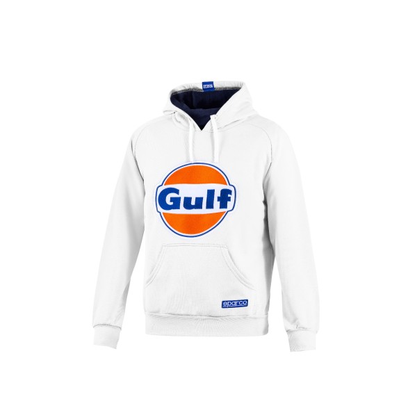 Sparco mikina cez hlavu s kapucňou Gulf, farba biela