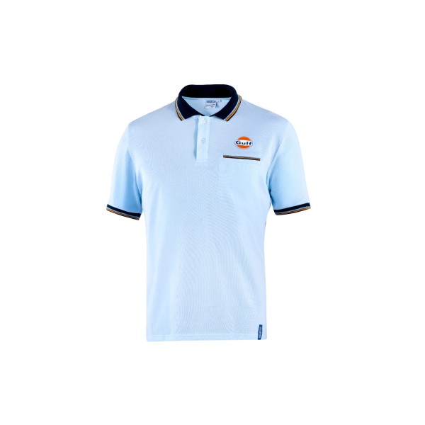 Sparco polo tričko Gulf s náprsným vreckom, farba svetlo modrá