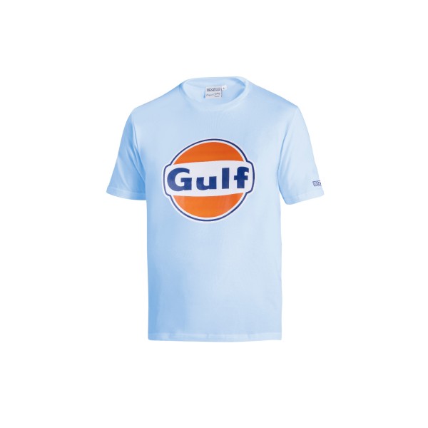 Sparco tričko s logom Gulf, farba svetlo modrá
