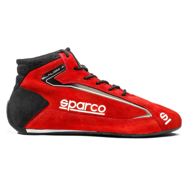 Závodné topánky Sparco SLALOM+, s homologáciou FIA, farba červená