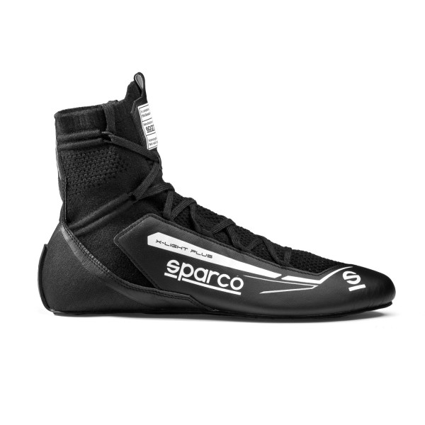 Závodné topánky Sparco X-LIGHT PLUS, s homologáciou FIA, farba čierno-biela