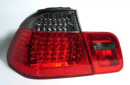 BMW 3 E46 Coupe Zadné svetlá červeno / čierne LED