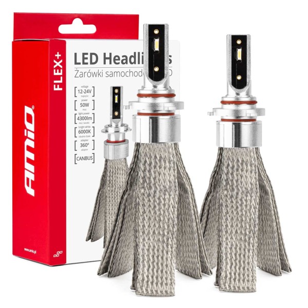 LED žiarovky pre hlavné svietenie FLEX+ HB3 9005/HIR1 9011/H10 6000K 12V 24V canbus