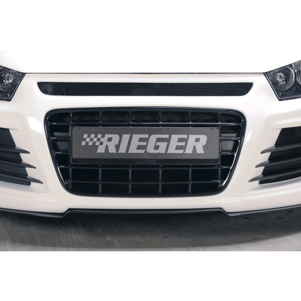 Rieger maska ​​chladiča lesklá černá pro Volkswagen Scirocco 3 13 2-dver. pred faceliftom, plast ABS lakovaný do čiernej lesklej farby
