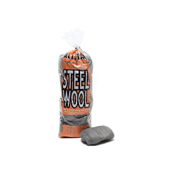 Extra Fine Steel Wool - Pack of 16 - oceľová vlna na leštenie kovov, extra jemná, 16 ks