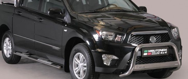 SsangYong Actyon Sports FL - Nerezový predný ochranný rám 63mm