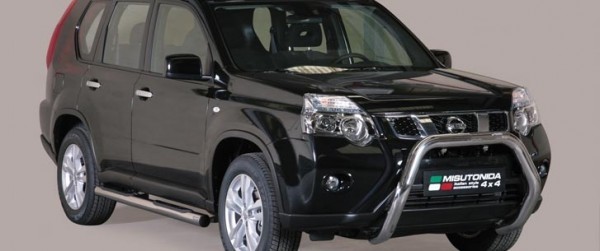 Nissan X-Trail II FL - Nerezový predný ochranný rám 76mm