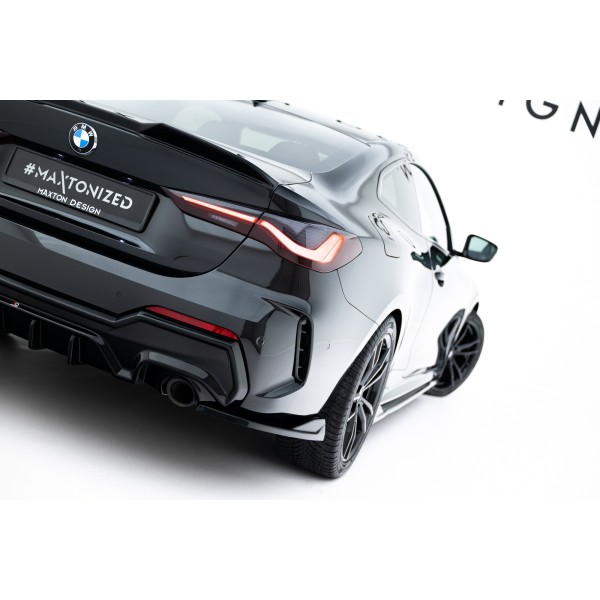 BMW rad 4 G22/G23 vrátane FACELIFT, bočné difúzory pod zadný nárazník ver.8, Maxton design