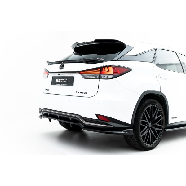 Lexus RX Mk4 F-Sport Facelift, stredový spojler pod zadný nárazník s rebrovaním, Maxton Design