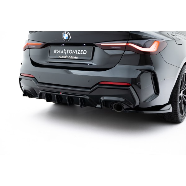 BMW radu 4 G22/G23 M-Packet vrátane FACELIFT, vložka zadného nárazníka, Maxton design