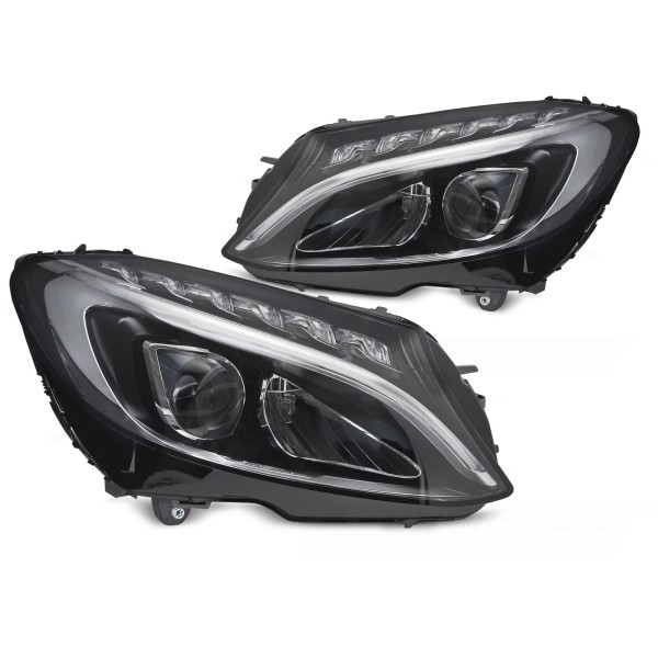 Mercedes W205 2014-2018 - predné FULL LED svetlá DRL