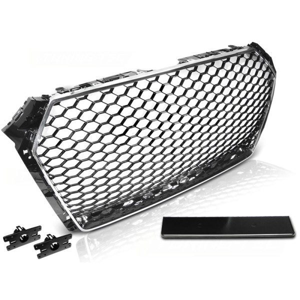 AUDI A4 B9 15-19 BLACK CHROME RS-STYL - predná maska