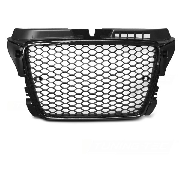Audi A3 2008-2012 - Predná maska ČIERNA LESKLÁ s PDC