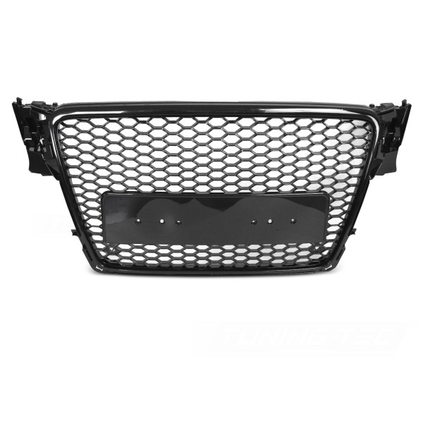 Audi A4 B8 2008-2011 - Predná maska ​​SPORT STYL čierna lesklá s PDC