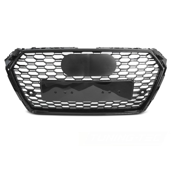 Audi A4 B9 2015-2019 - Predná maska ​​SPORT čierna lesklá s PDC