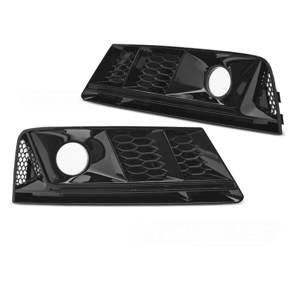 Audi A4 B9 2015-2019 - Rámčeky hmlovky ČIERNE LESKLÉ