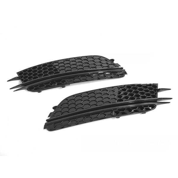 Audi A6 C7 2011-2014 - Mriežky hmlovky ČIERNE LESKLÉ