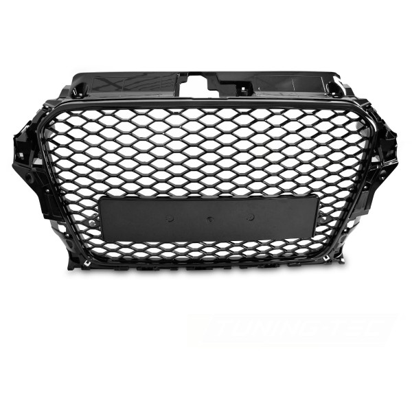 Audi A3 8V 2012-2016 - Predná maska ČIERNA LESKLÁ s PDC