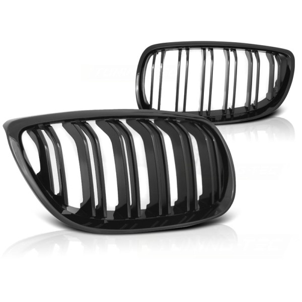 BMW E92/E93 07-10 C/C GLOSSY BLACK DOUBLE BAR M-LOOK - predná maska