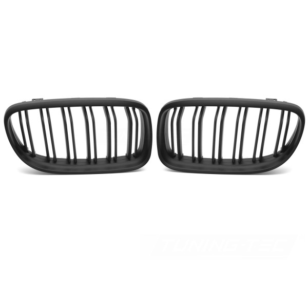 BMW E90/E91 LCI 2009-2011 - Predná maska ​​double bar ČIERNA MATNÁ