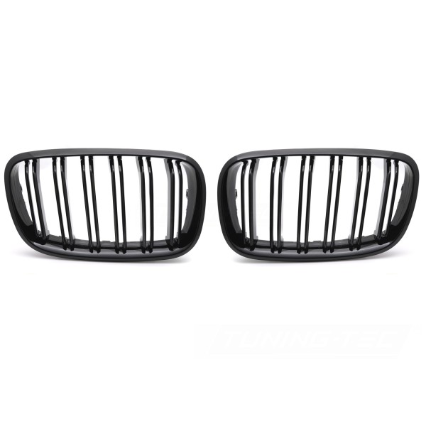 BMW X6 E71 2008-2014 - Predná maska ​​čierna lesklá double bar