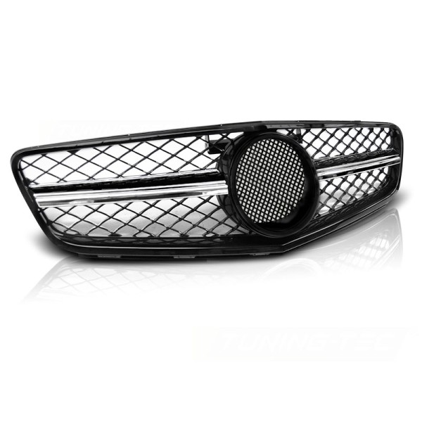 Mercedes W204 07-14 C63 - Predná maska STYLE GLOSSY BLACK CHROME