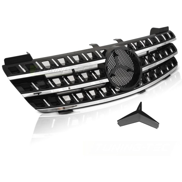 MERCEDES W164 05-08 BLACK CHROME - predná maska