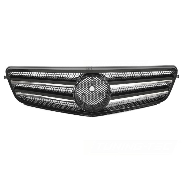 Mercedes triedy C W204 / S204 2007-2014 - Predná maska čierna s chrómom