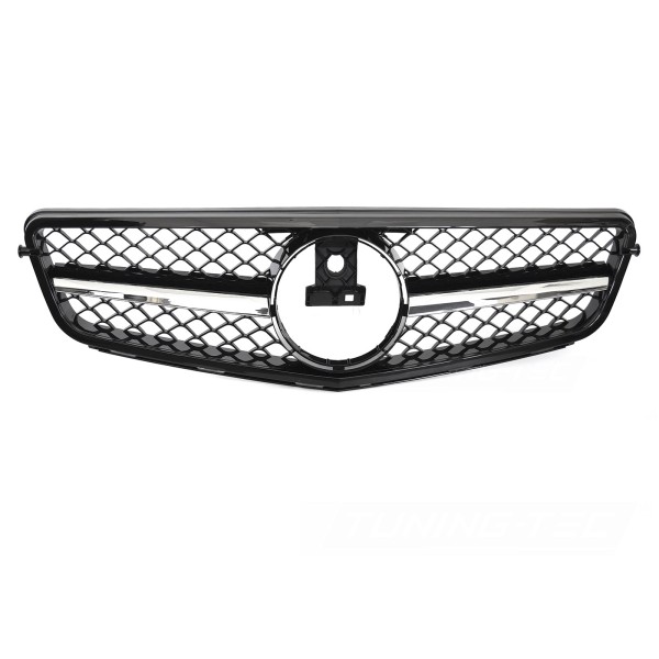 Mercedes triedy C W204 / S204 2007-2014 - Predná maska ​​čierna s chrómom