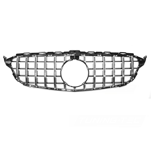 Mercedes triedy C W205/S205 2014-2021 - Predná maska čierna s chrómom