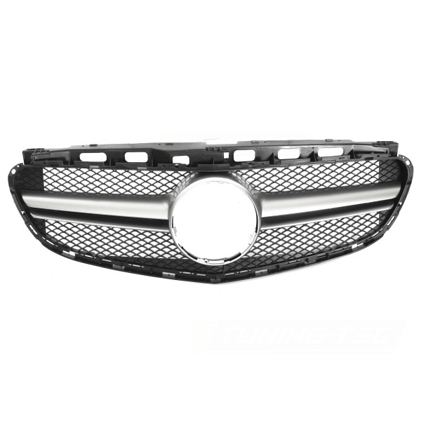 Mercedes triedy E W212/S212 2013-2016 - Predná maska čierna so strieborným