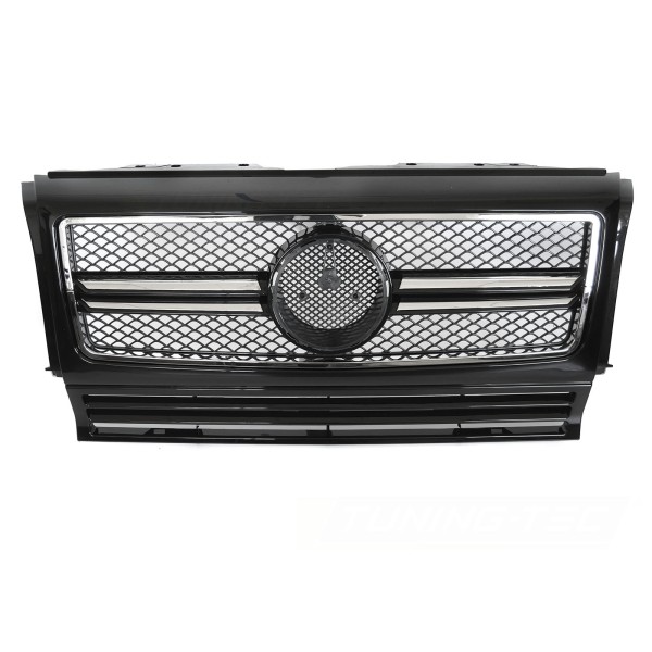 Mercedes triedy G W463 1990-2012 - Predná maska ​​čierna s chrómom SPORT STYL