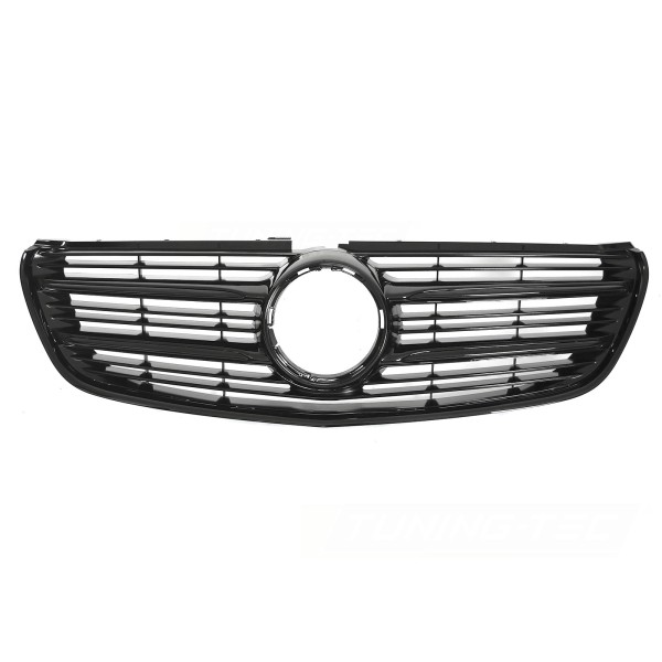 Mercedes V-Class W447 2014-2019 - Predná maska ​​SPORT STYLE čierna lesklá