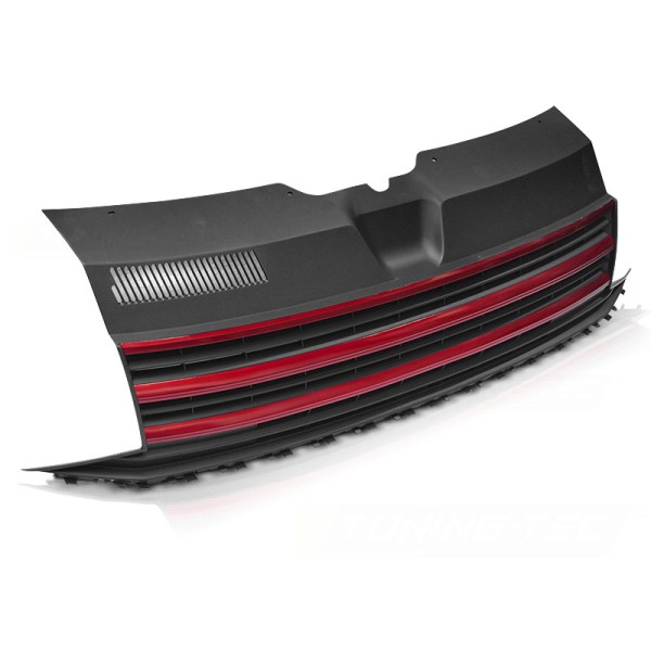 VW T6 2015- BLACK RED - predná maska
