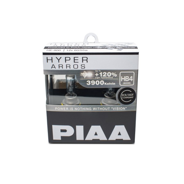 Autožiarovky PIAA Hyper Arros 3900K HB4 - o 120 % vyššia svietivosť, zvýšený jas