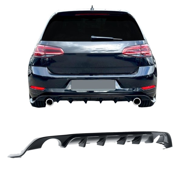 Volkswagen Golf VII hatchback facelift 2017-2019 - zadný difúzor čierny lesklý