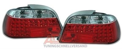 Zadné svetlá BMW 7 E38 95-02 červené / kryštálové LED