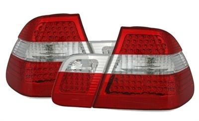 BMW E46 LIM Zadné svetlá LED prevedenie Červeno / Chróm