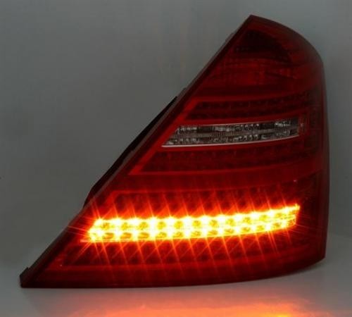 MERCEDES S W221 - Zadné svetlá Ledkové - Červené