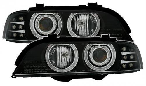 BMW E39 95-00 Predné svetlá Angel Eyes - Čierne