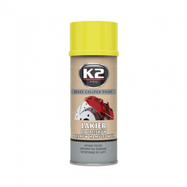 K2 BRAKE CALIPER PAINT 400 ml ŽLTÁ - farba na brzdové strmene a bubny