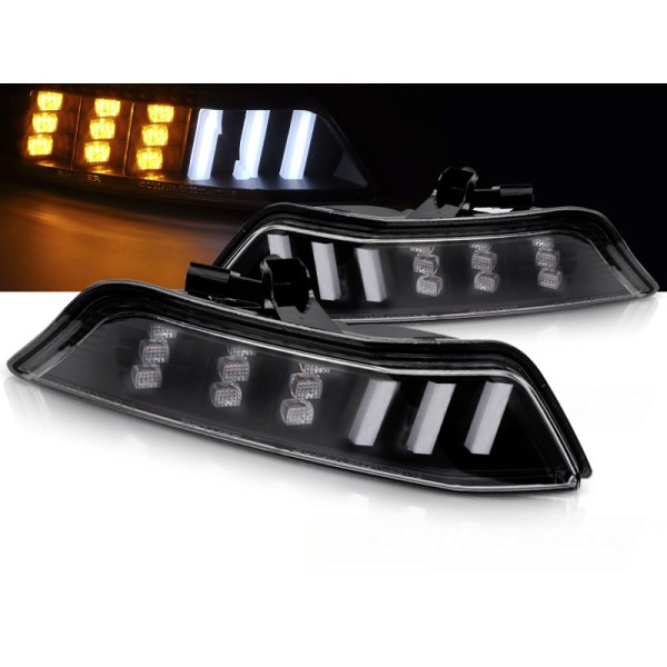FORD MUSTANG 15-17 - Predné čierne blinkre LED